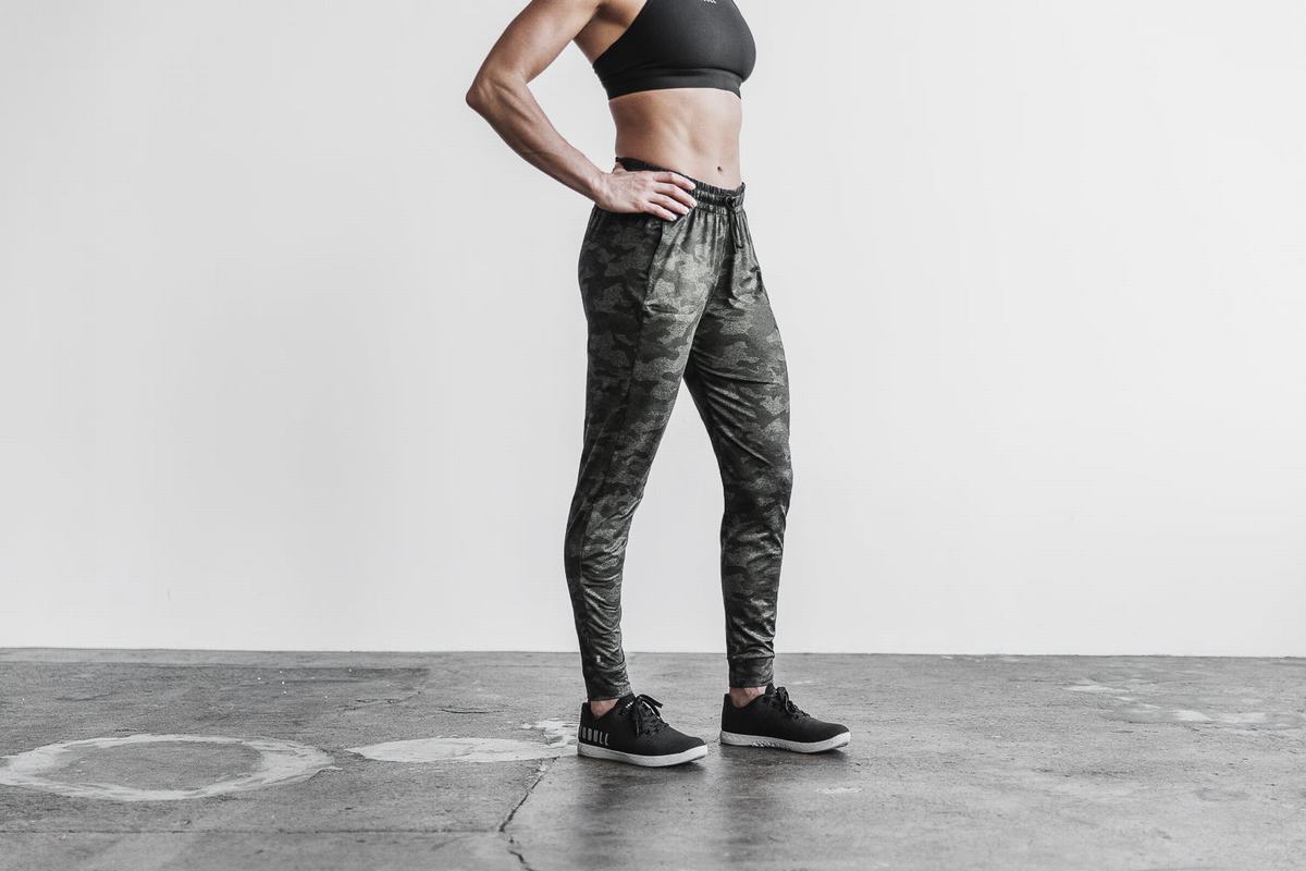 Nobull Joggingbroeken Dames Grijs Camo | 185342-LVI