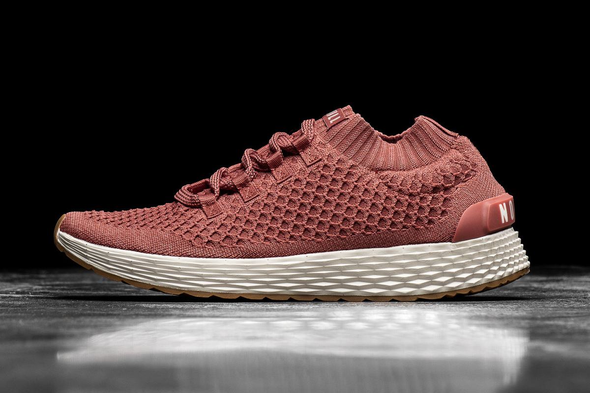 Nobull Knit Runner Loopschoenen Dames Rood | 836971-SPL