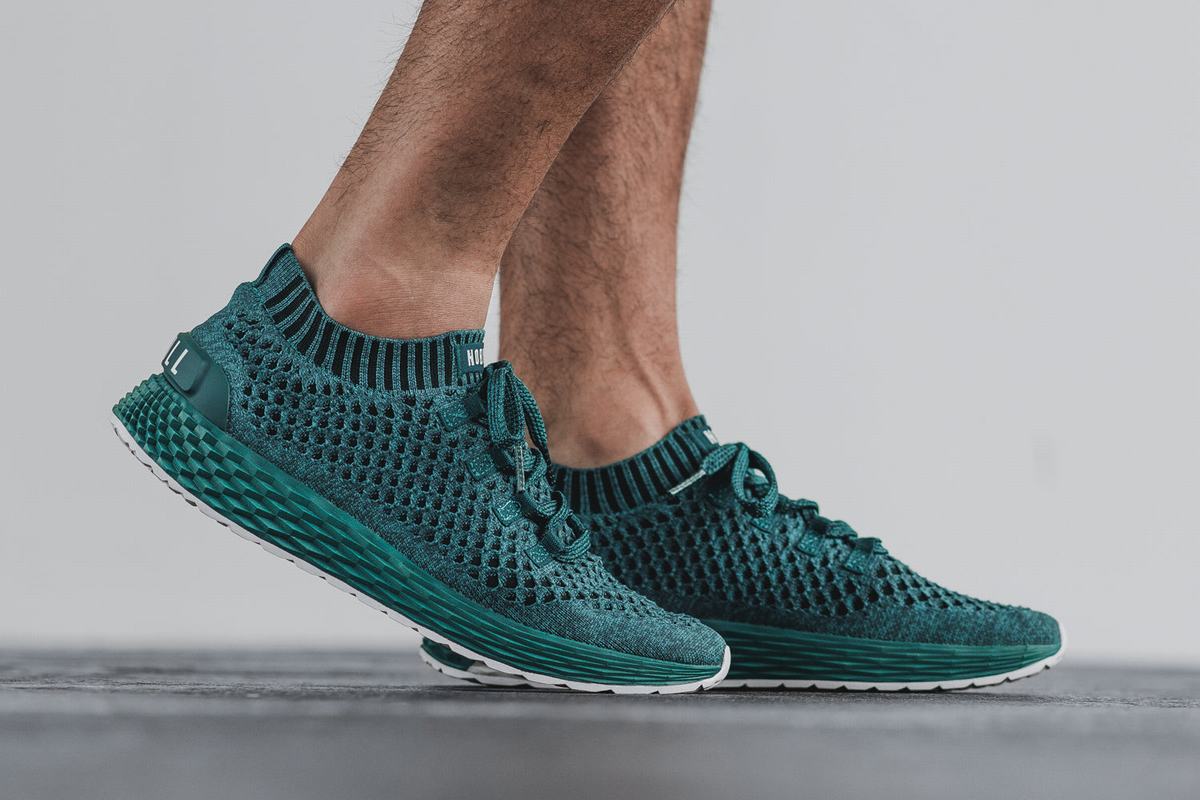 Nobull Knit Runner Loopschoenen Heren Diepturquoise | 631508-KJR