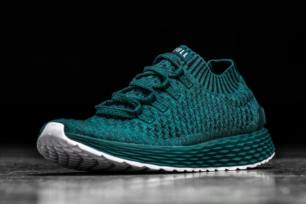 Nobull Knit Runner Loopschoenen Heren Diepturquoise | 631508-KJR