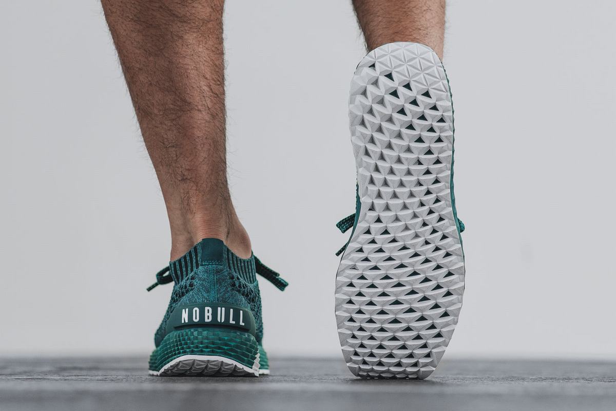 Nobull Knit Runner Loopschoenen Heren Diepturquoise | 631508-KJR