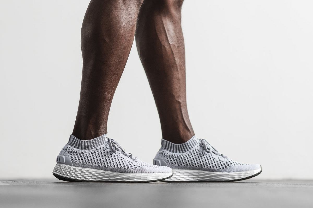 Nobull Knit Runner Loopschoenen Heren Grijs | 725130-YWG