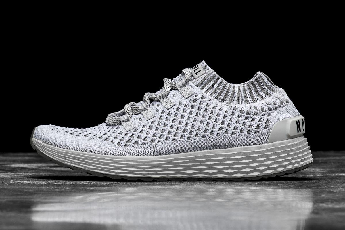 Nobull Knit Runner Loopschoenen Heren Grijs | 725130-YWG