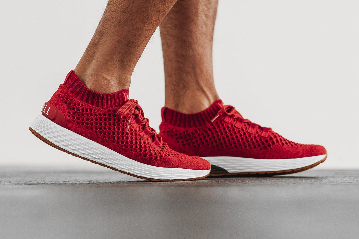 Nobull Knit Runner Loopschoenen Heren Rood | 375960-NIO