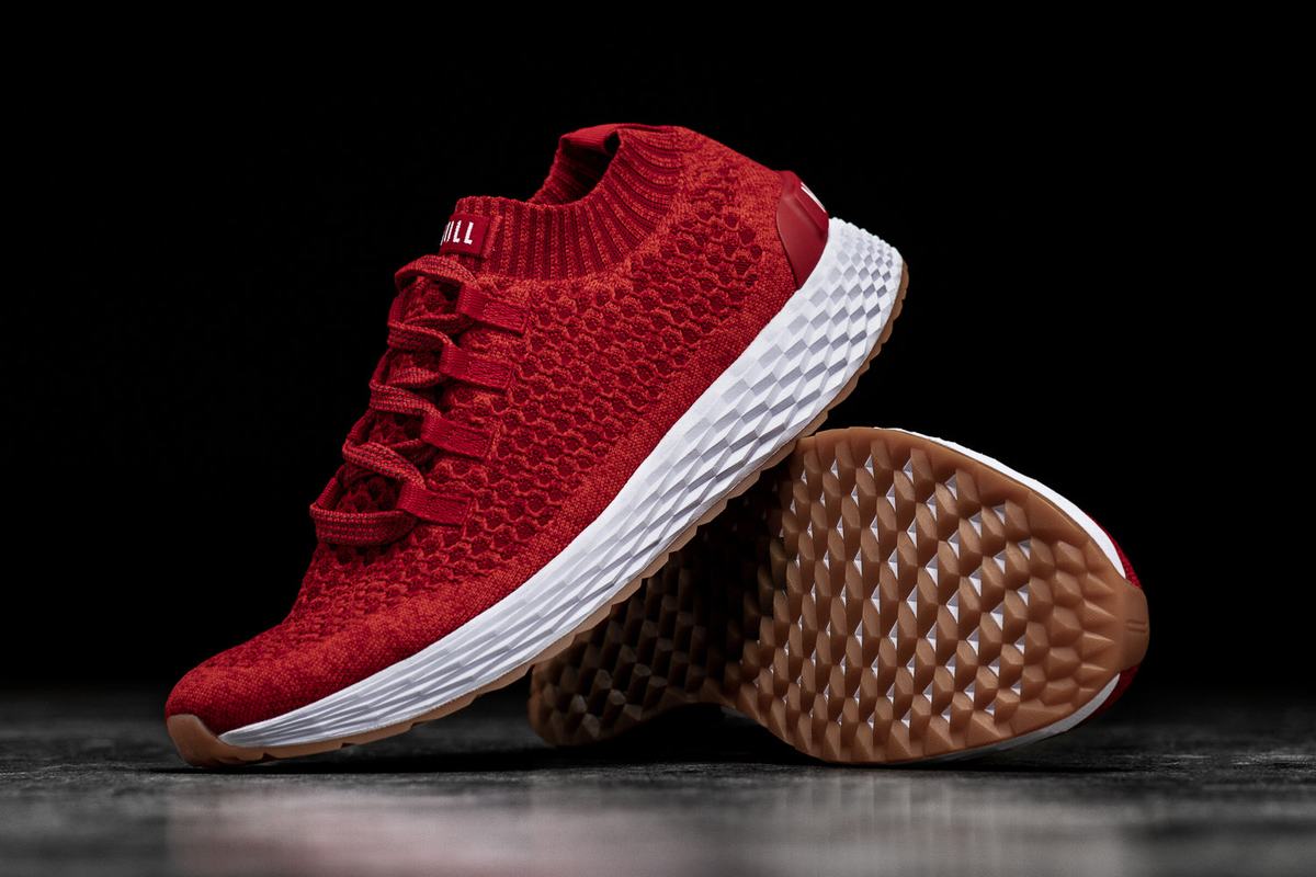 Nobull Knit Runner Loopschoenen Heren Rood | 375960-NIO