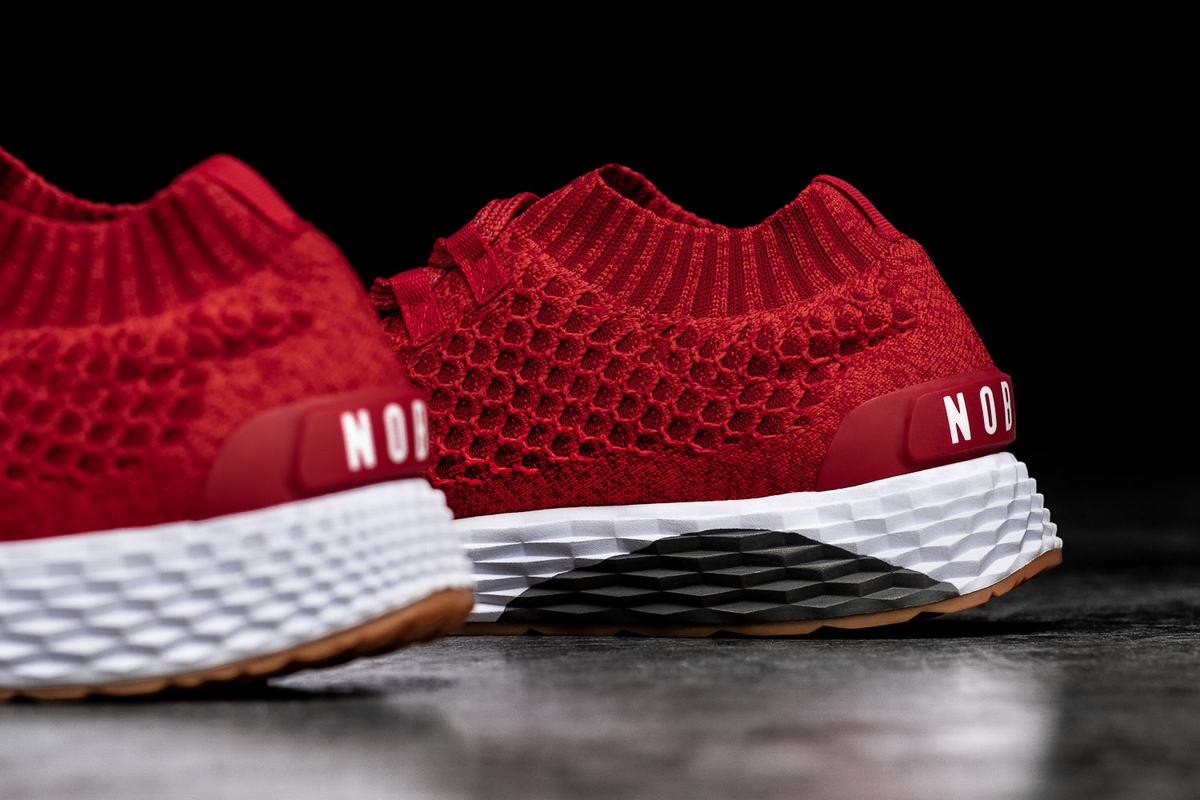 Nobull Knit Runner Loopschoenen Heren Rood | 375960-NIO