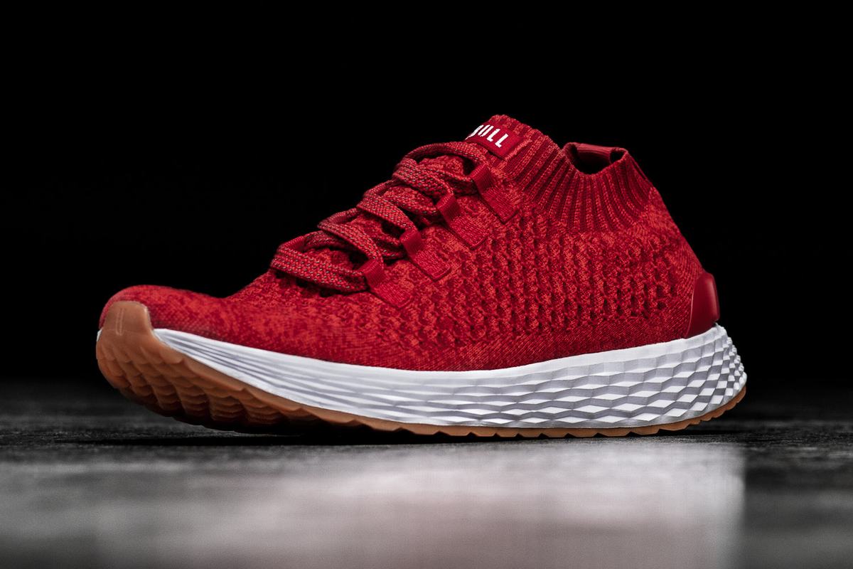 Nobull Knit Runner Loopschoenen Heren Rood | 375960-NIO