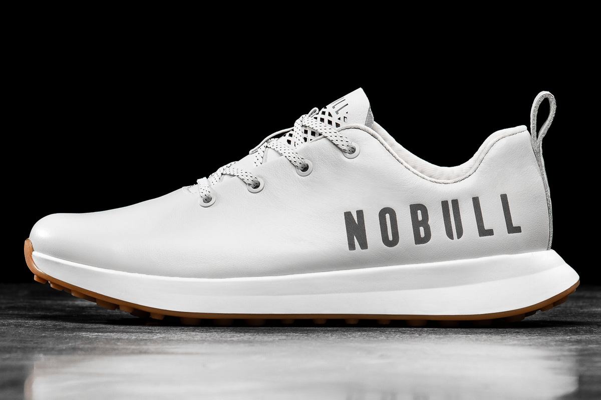 Nobull Leather Golfschoenen Heren Wit | 698173-UBQ