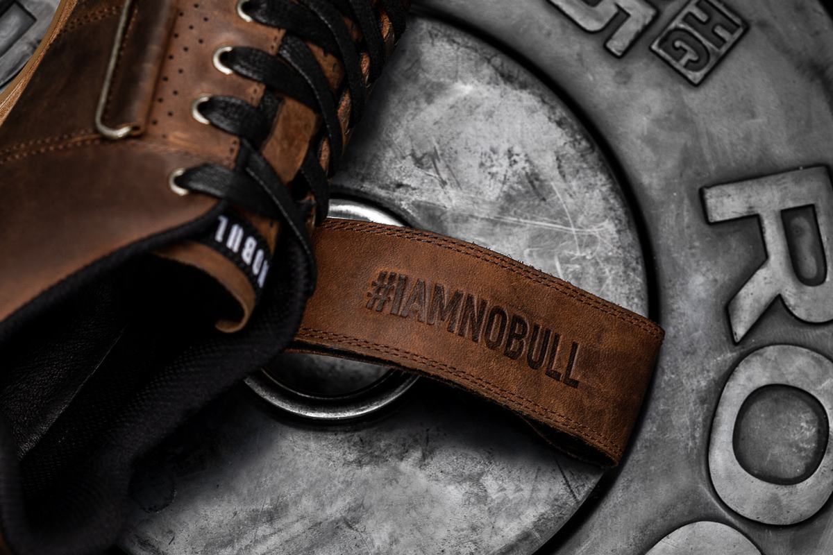 Nobull Leather Powerlift Schoenen Heren Koffie | 357694-YAE