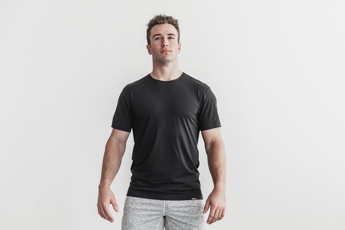 Nobull Lightweight T-shirts Heren Zwart | 518704-PYE