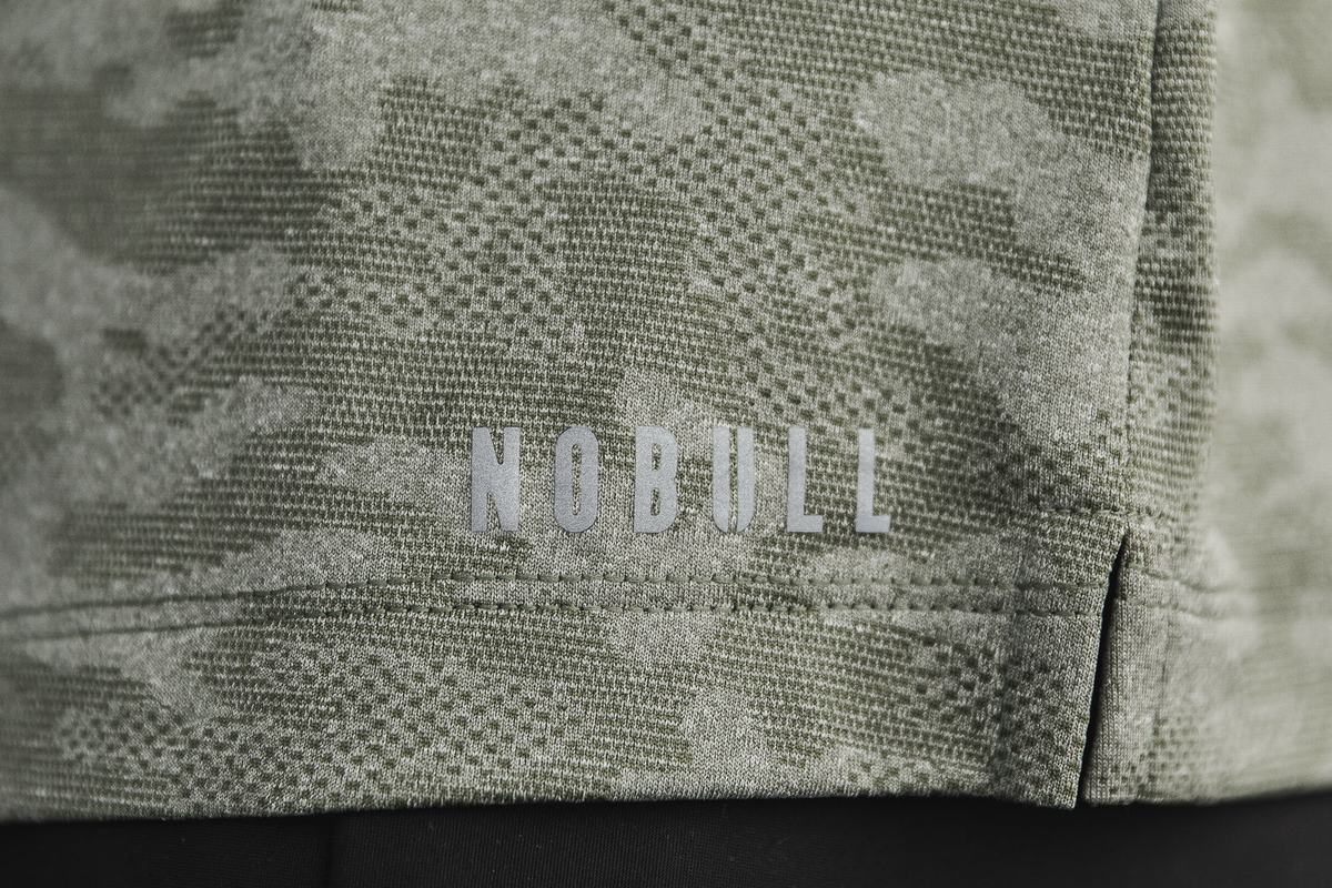 Nobull Lightweight Textured Polo T-shirts Dames Camo | 837495-XIR