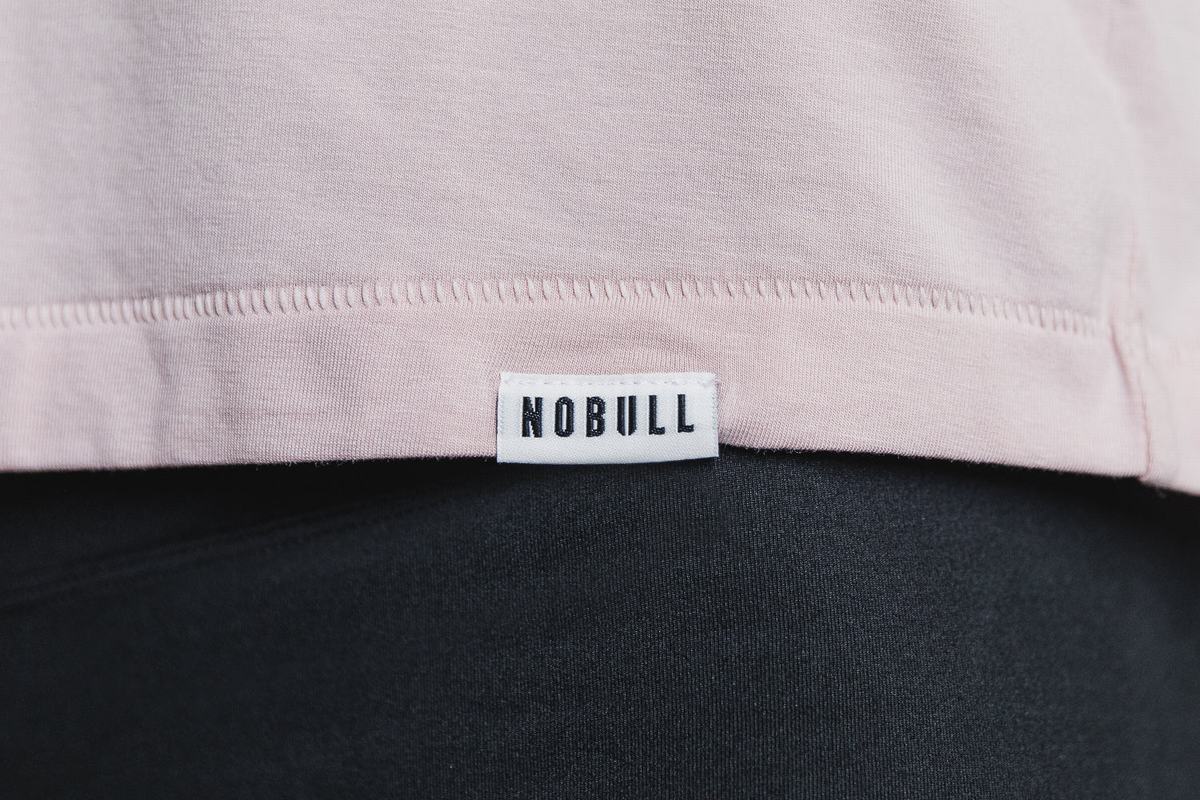 Nobull Lightweight V-Neck T-shirts Dames Roze | 257843-RMX