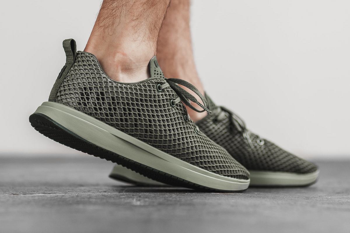 Nobull Mesh Runner Loopschoenen Heren Diepolijfgroen | 305694-UTZ