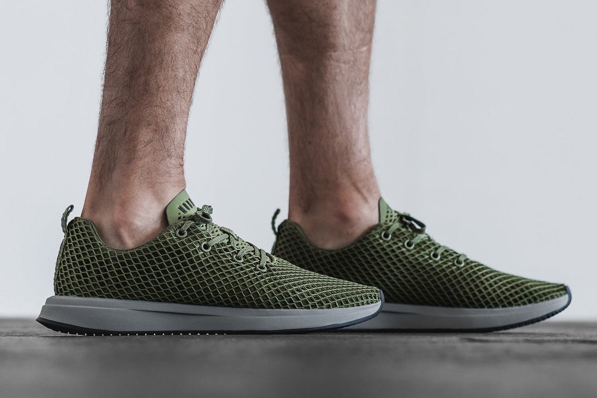 Nobull Mesh Runner Loopschoenen Heren Olijfgroen | 487269-HTM