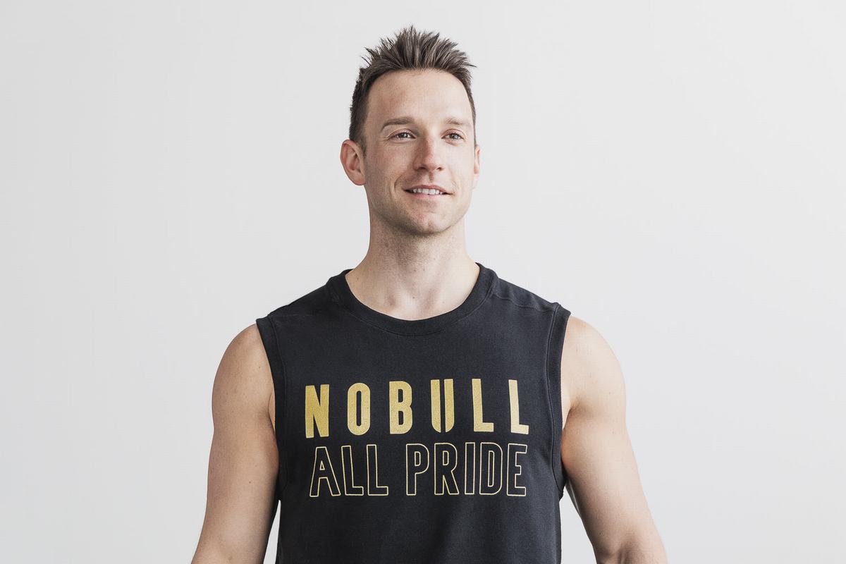 Nobull Mouwloos Crew Pride Sweatshirts Dames Zwart Goud | 671450-DOR