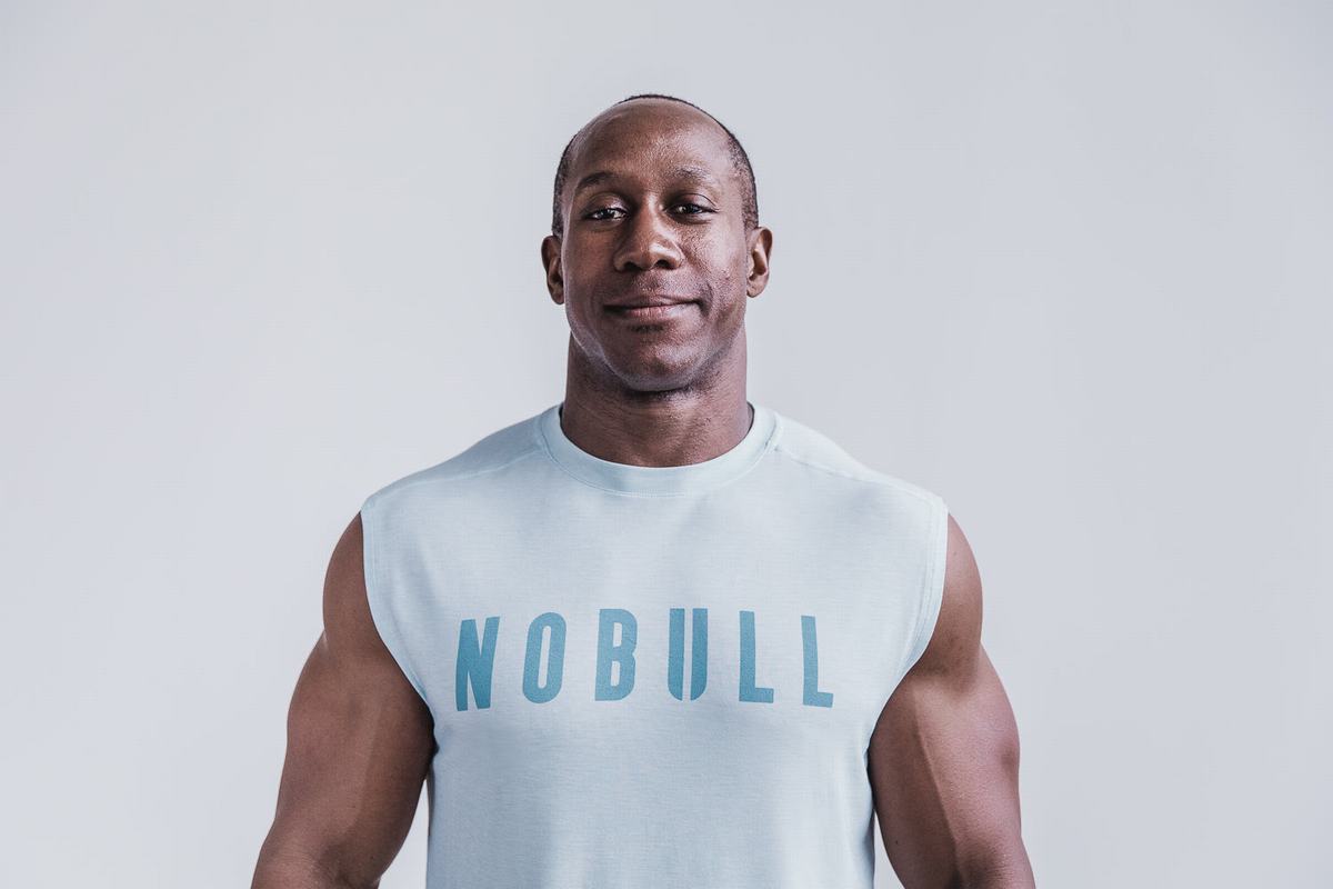 Nobull Mouwloos T-shirts Heren Blauw | 630492-SDE