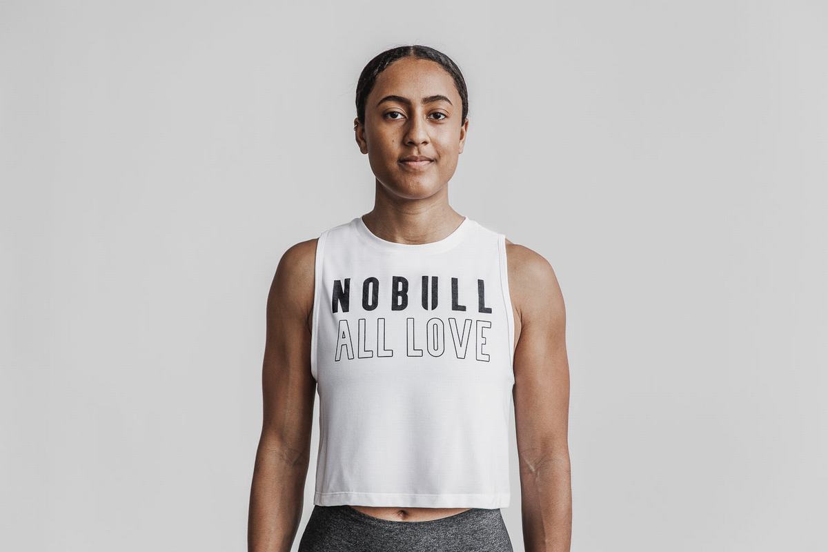 Nobull Muscle All Love Tank Tanktop Dames Wit | 271038-BAI