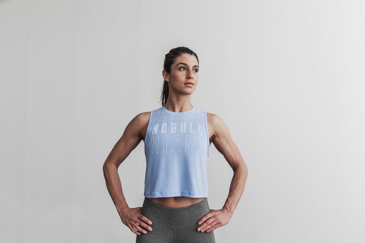 Nobull Muscle Miami Tank Tanktop Dames Blauw | 680975-OHR