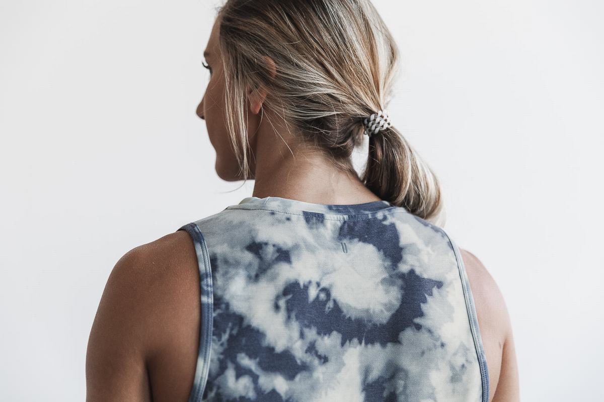 Nobull Muscle Tank Tie-Dye Tanktop Dames Blauw Blauw | 496257-MVR