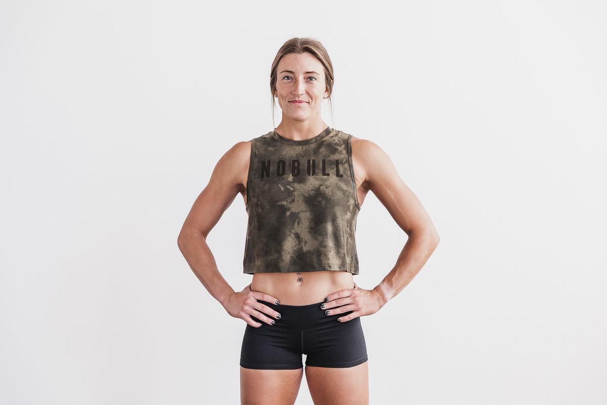 Nobull Muscle Tank Tie-Dye Tanktop Dames Groen | 915028-PVM