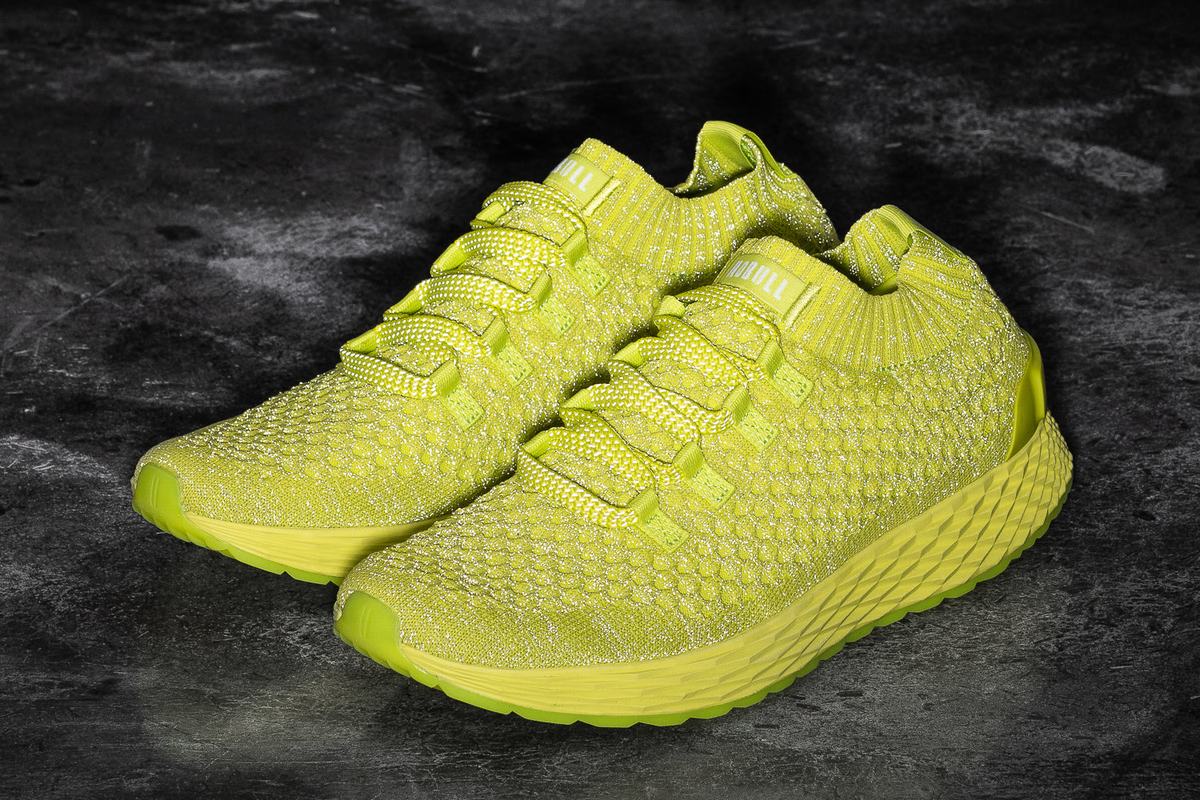 Nobull Neon Knit Runner Loopschoenen Dames Lichtgroen | 617583-COW