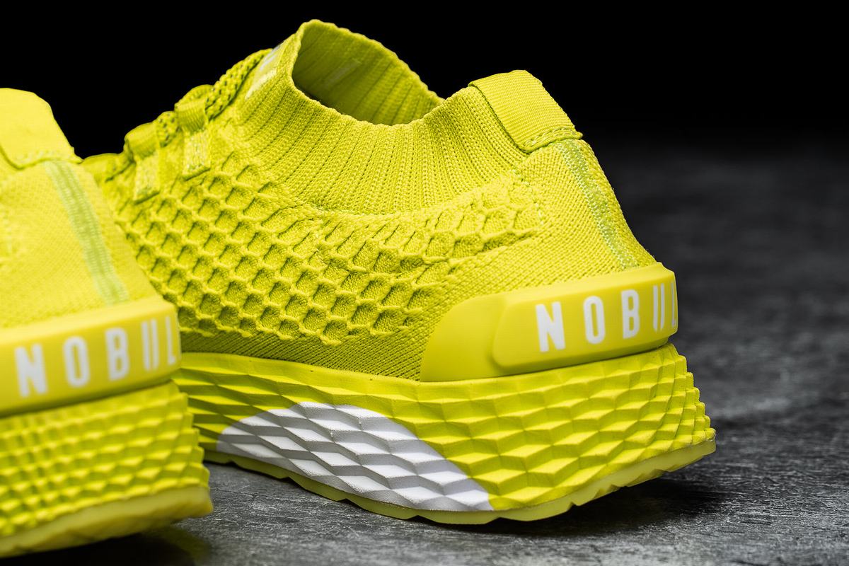 Nobull Neon Knit Runner Loopschoenen Heren Lichtgroen | 680942-ECP