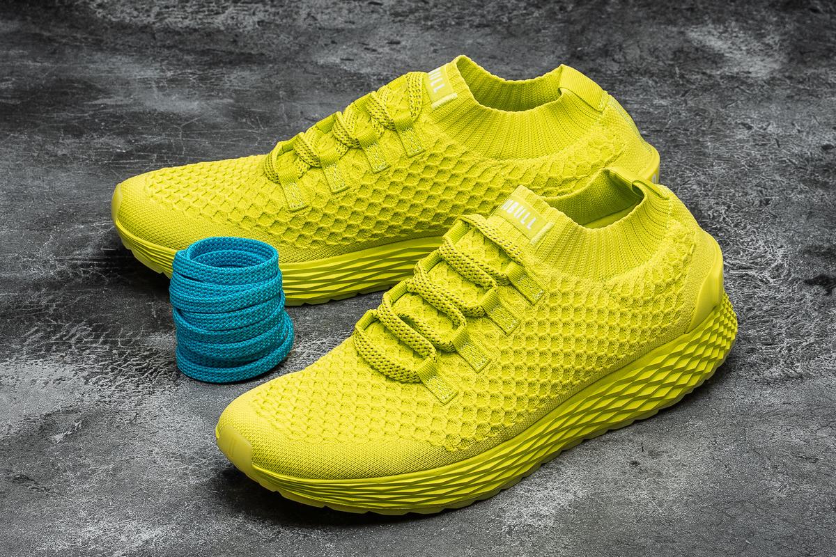 Nobull Neon Knit Runner Loopschoenen Heren Lichtgroen | 680942-ECP