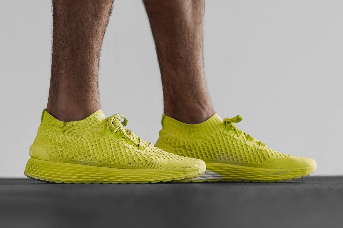 Nobull Neon Knit Runner Loopschoenen Heren Lichtgroen | 680942-ECP