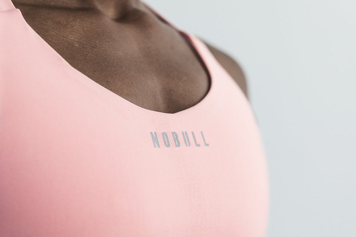 Nobull Pace Sport Bh Dames Roze | 387014-XHI