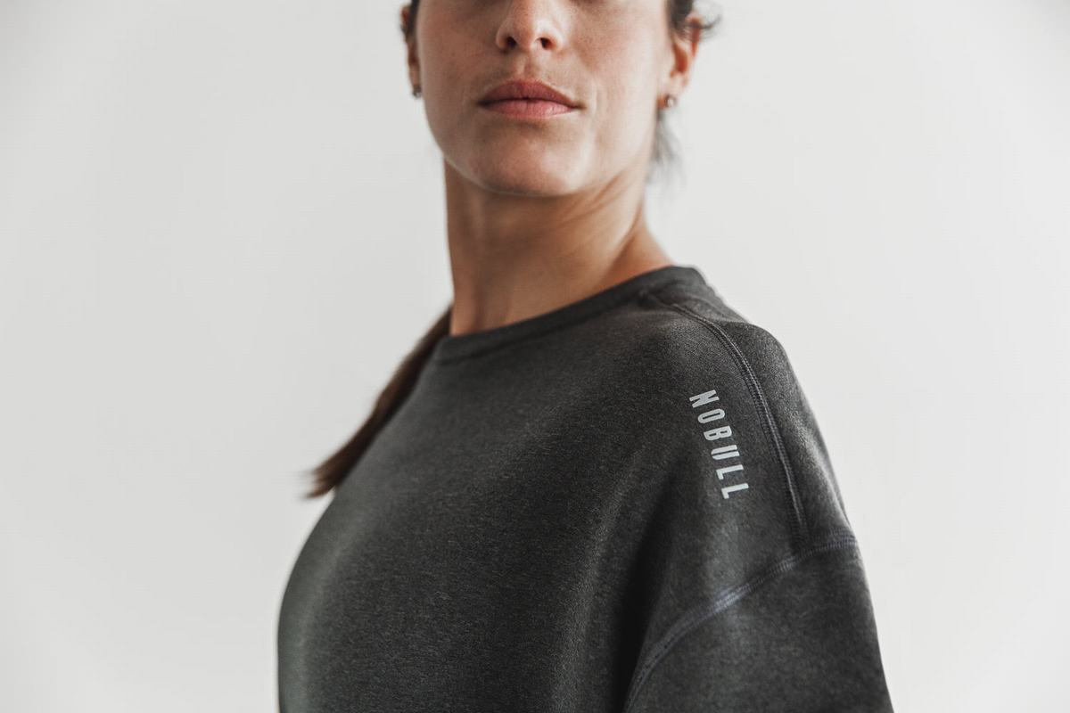 Nobull Performance Crew Sweatshirts Dames Diepgrijs | 624109-YRN