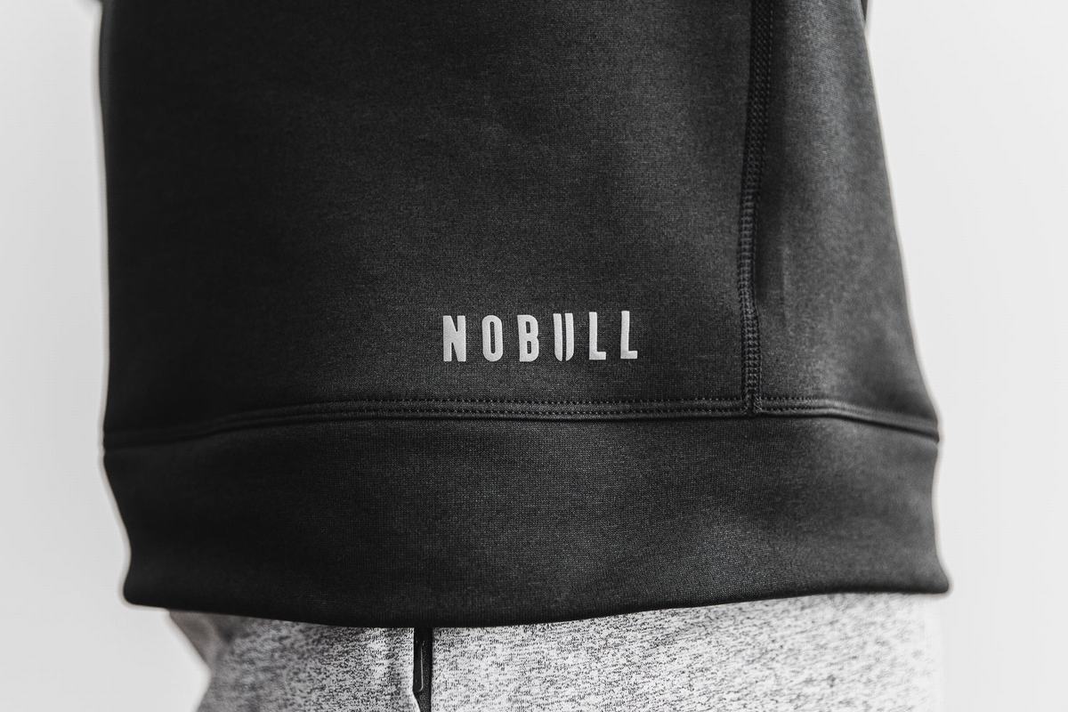 Nobull Performance Crew Sweatshirts Heren Zwart | 405931-BWN