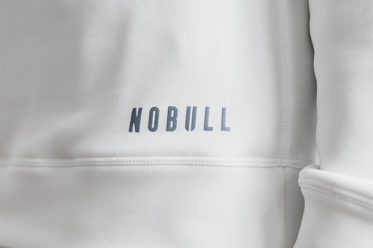 Nobull Performance Crew Sweatshirts Heren Wit | 873196-ATM