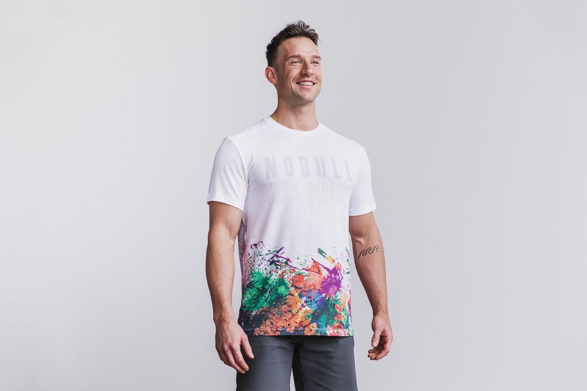 Nobull Pride Art Work T-shirts Dames Gekleurd | 125378-ROM