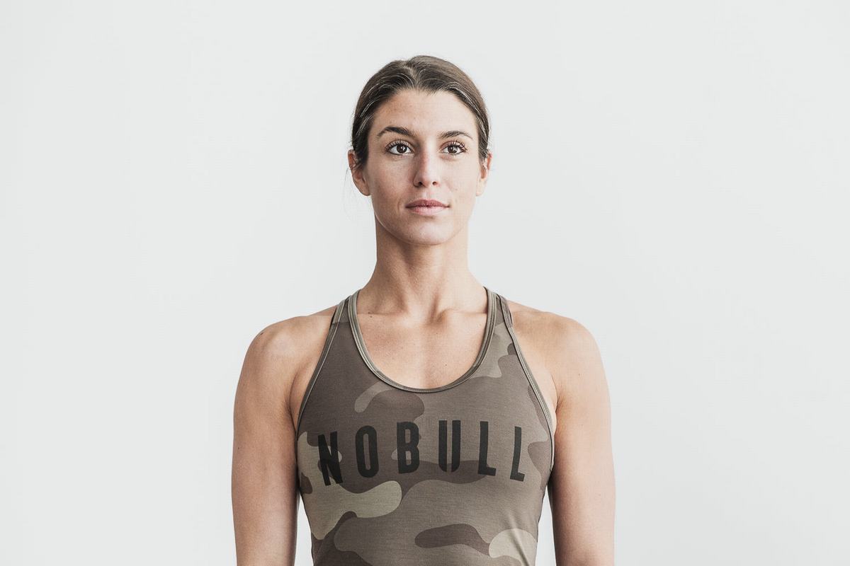 Nobull Racerback Tank Tanktop Dames Donkercamo | 720948-HTF