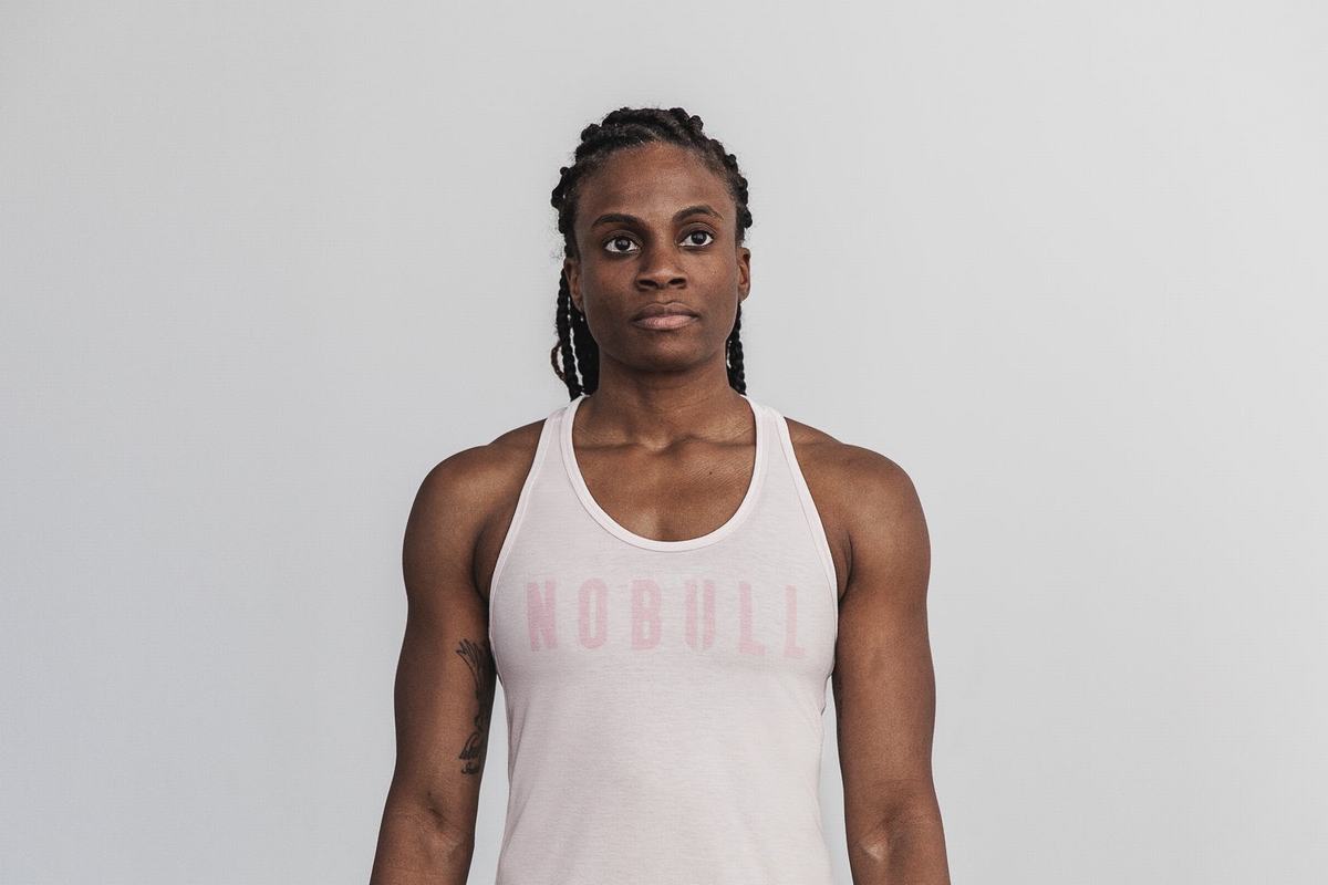 Nobull Racerback Tank Tanktop Dames Roze | 296103-EDG