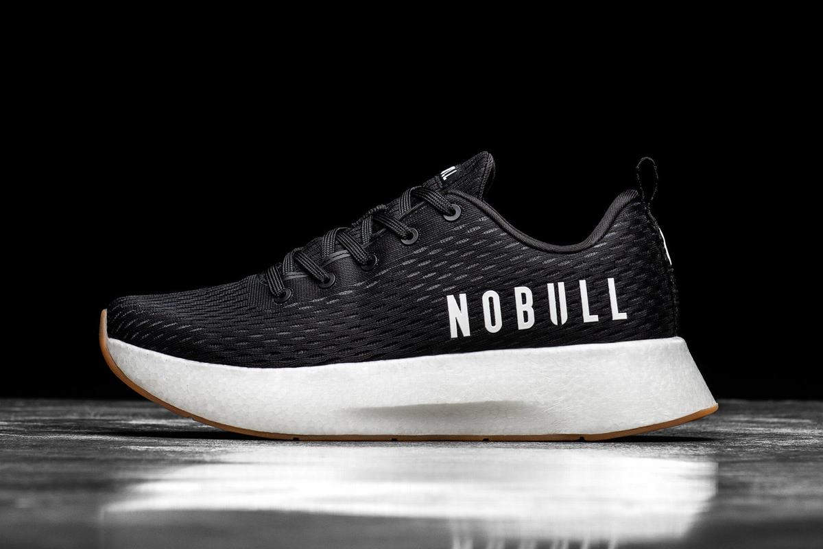 Nobull Runner Loopschoenen Dames Zwart Wit | 395706-UAJ