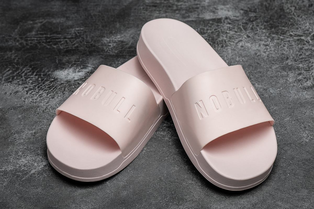 Nobull Slippers Heren Roze | 603487-BJH