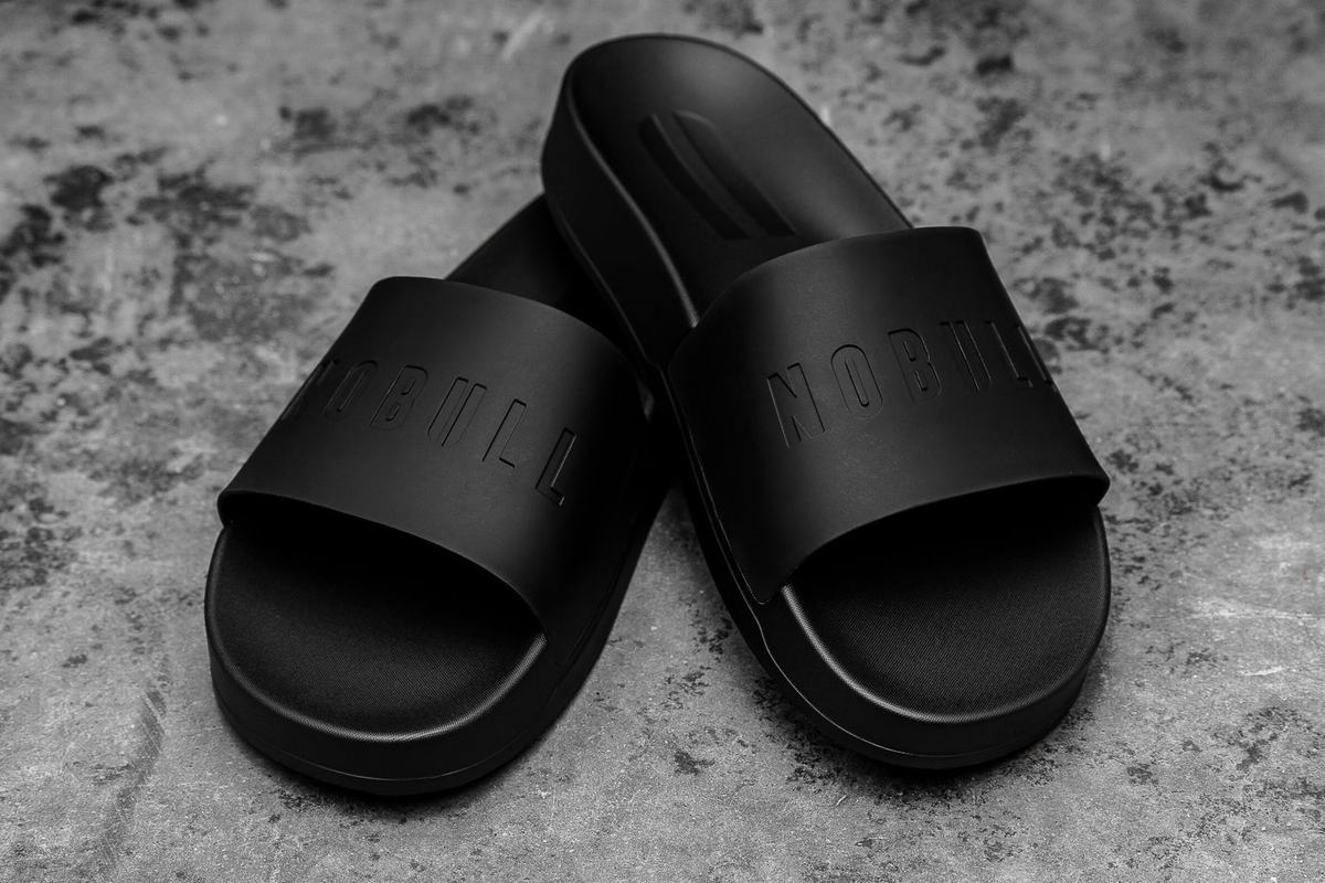 Nobull Slippers Heren Zwart | 016583-BDT