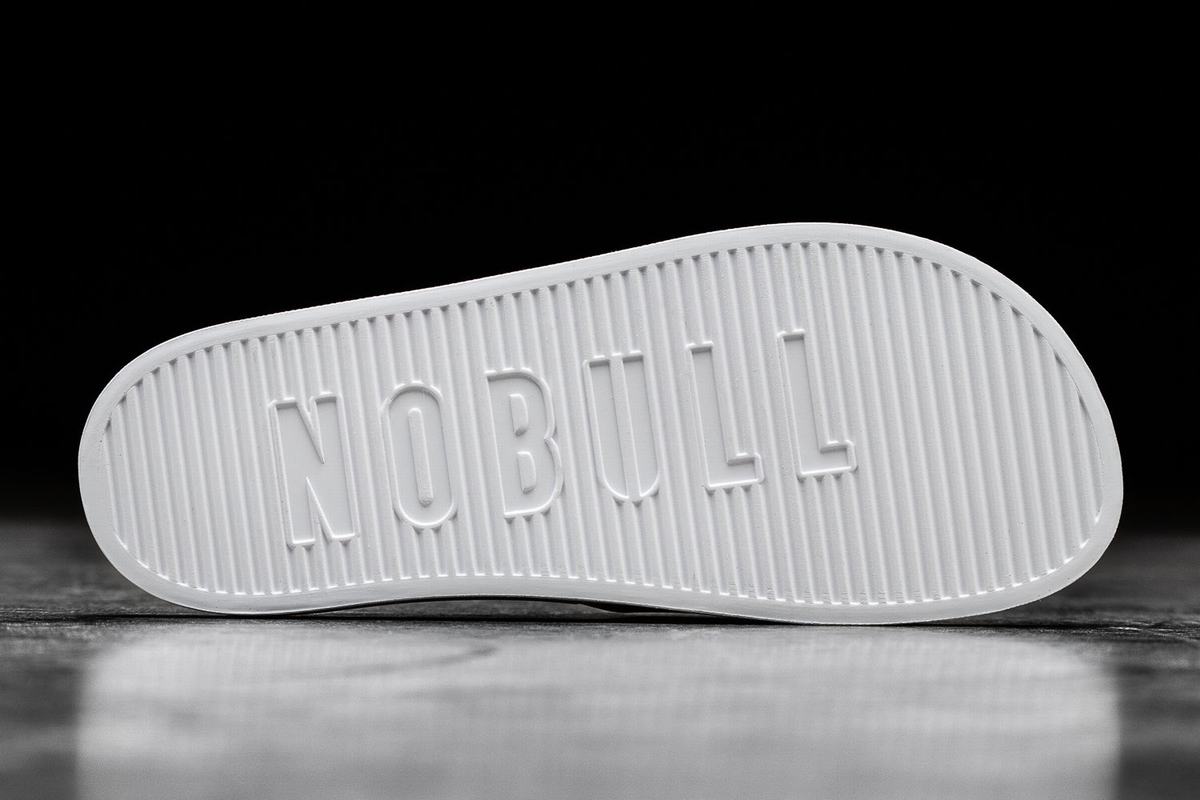 Nobull Slippers Heren Zwart Wit | 569240-TMX