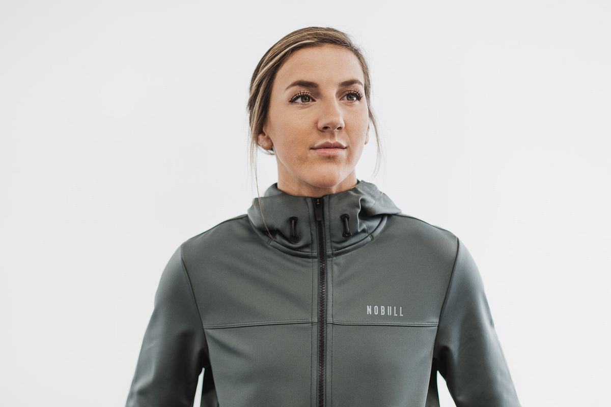 Nobull Softshell Jassen Dames Olijfgroen | 637201-ZQJ