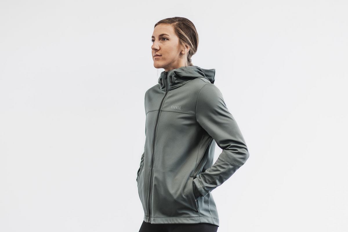 Nobull Softshell Jassen Dames Olijfgroen | 637201-ZQJ