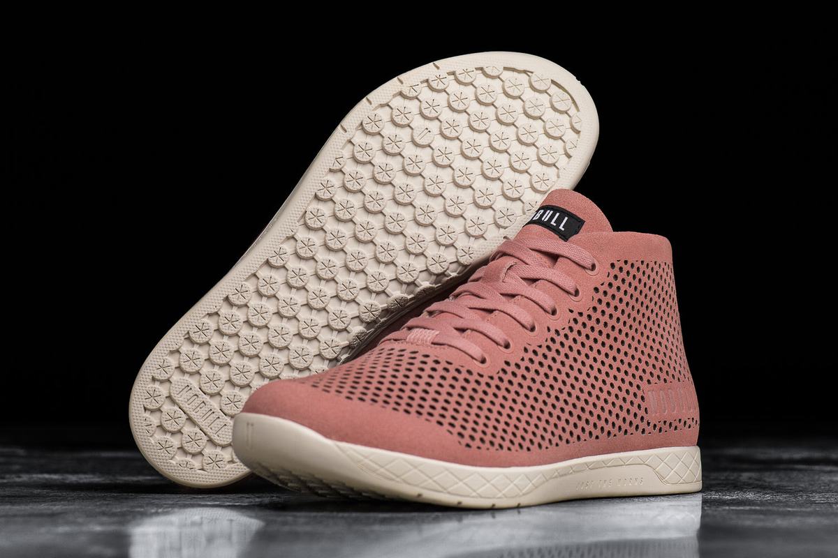 Nobull Suede Mid Trainer Fitness Schoenen Dames Roze | 620874-QLA