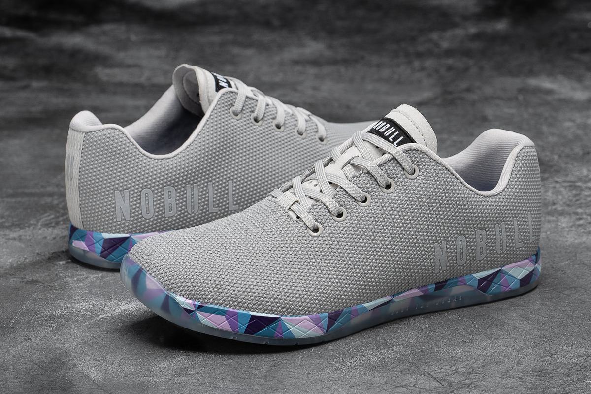 Nobull Superfabric Arctic Trainer Fitness Schoenen Heren Grijs Blauw | 041635-ODJ