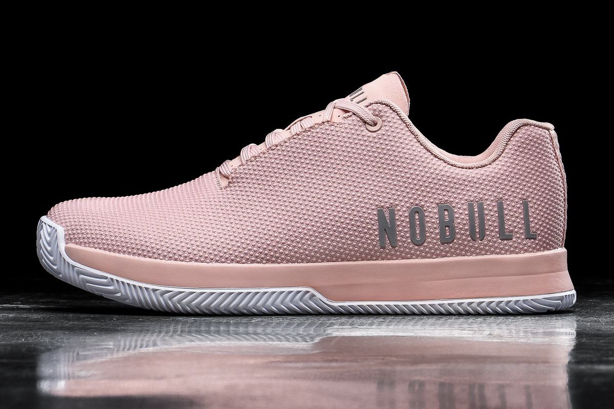 Nobull Superfabric Court Trainer Fitness Schoenen Dames Roze Wit | 548907-AGO