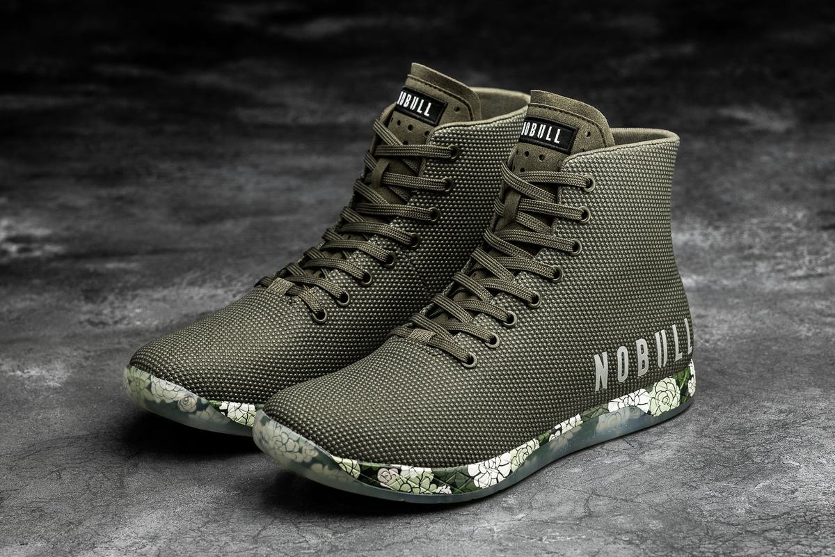 Nobull Superfabric High-Top Army Trainer Fitness Schoenen Heren Olijfgroen | 710596-QMH