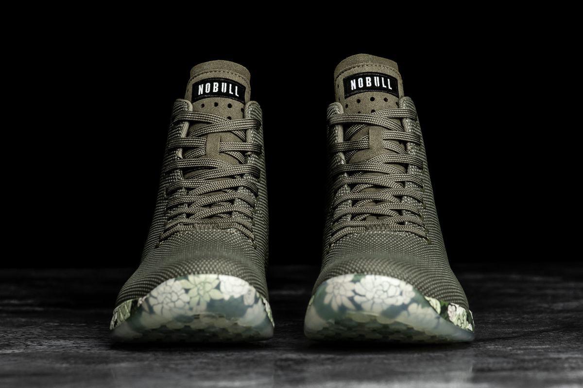 Nobull Superfabric High-Top Army Trainer Fitness Schoenen Heren Olijfgroen | 710596-QMH