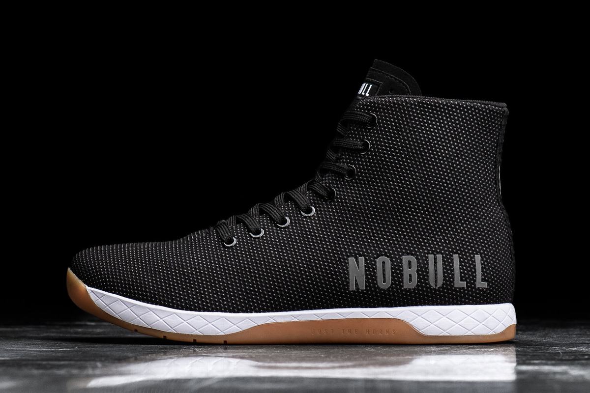 Nobull Superfabric High-Top Trainer Fitness Schoenen Heren Zwart Wit | 340987-RSX