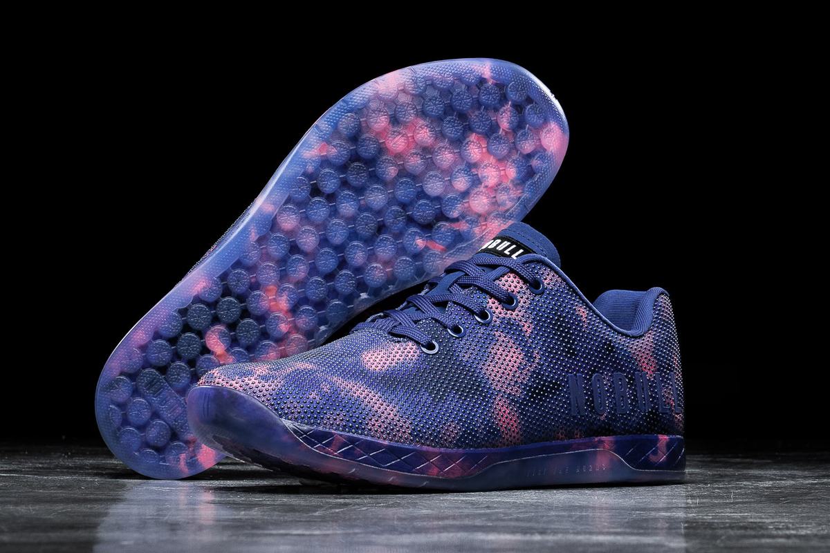 Nobull Superfabric Tie-Dye Trainer Fitness Schoenen Dames Indigo Roze | 718349-GDX