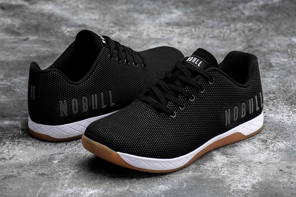 Nobull Superfabric Trainer Crossfit Schoenen Heren Zwart Wit | 690358-AXB