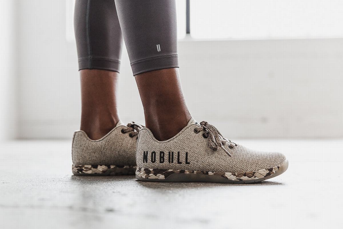 Nobull Superfabric Trainer Fitness Schoenen Dames Bruin | 062719-KRM